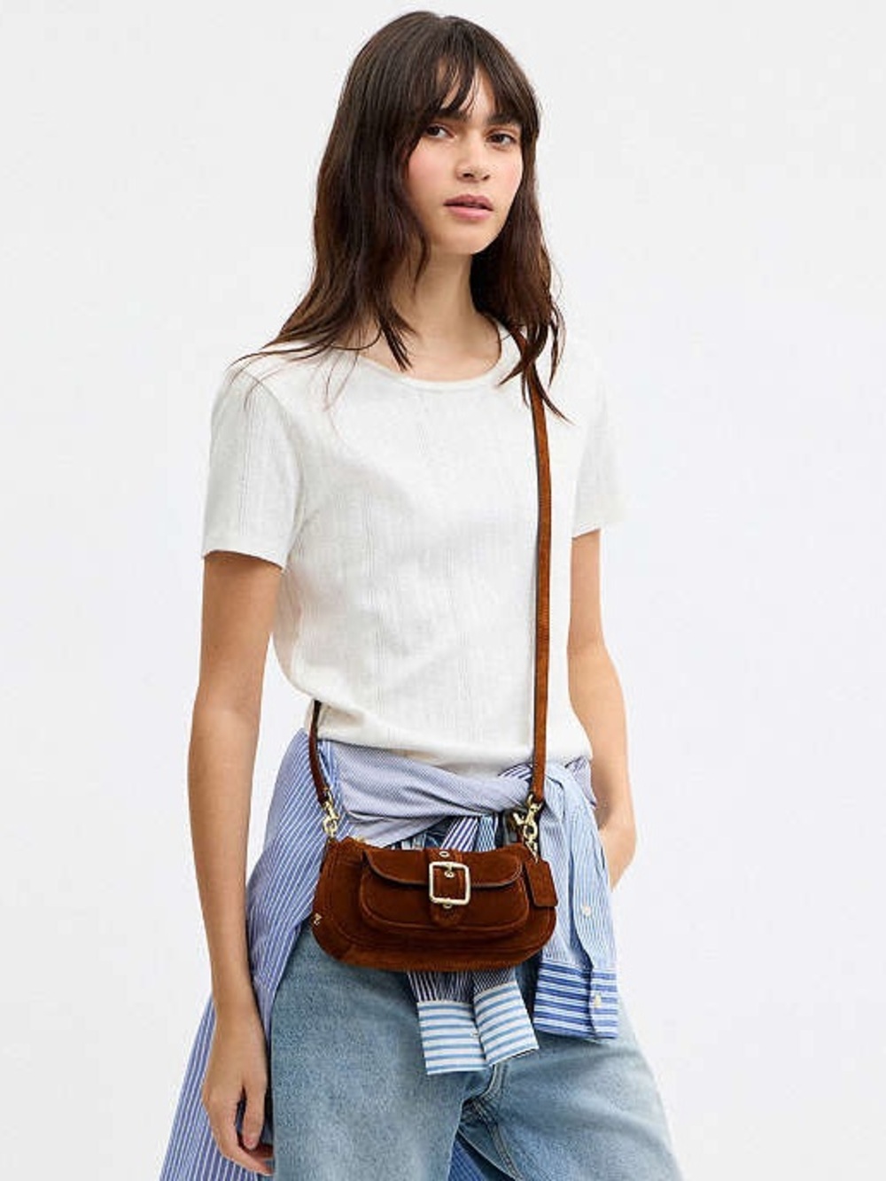 NEW! Coach Ashton Suede Mini Shoulder Bag Crossbody Purse
